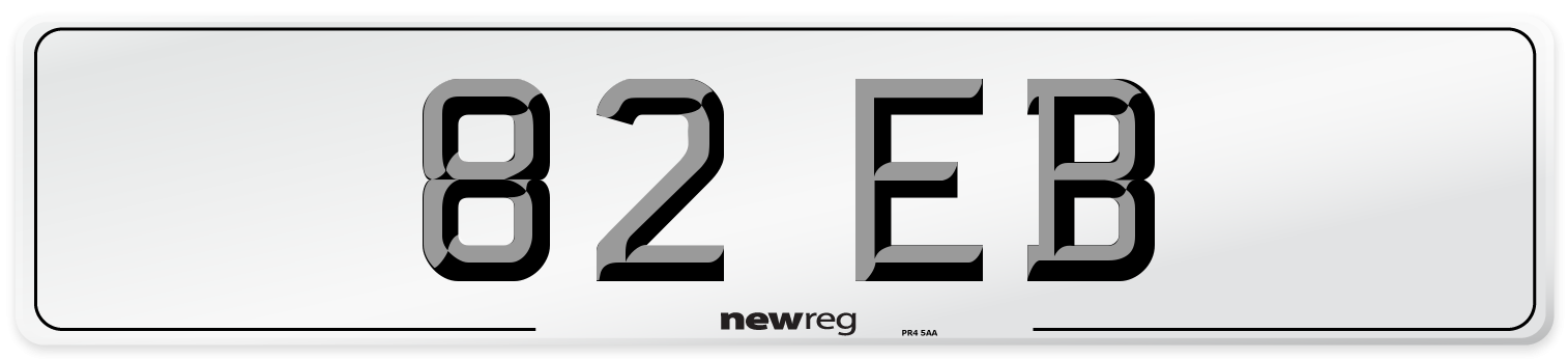 82 EB Number Plate from New Reg